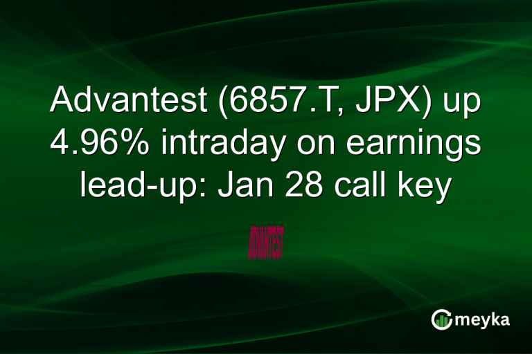 Advantest (6857.T, JPX) up 4.96% intraday on earnings lead-up: Jan 28 call key