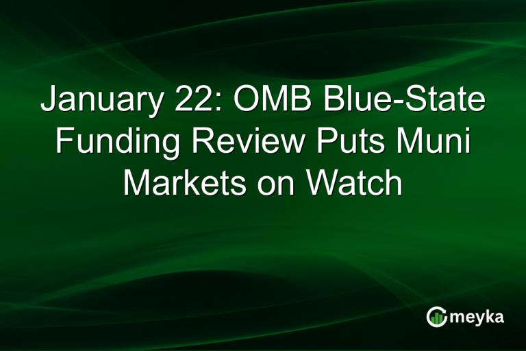 January 22: OMB Blue-State Funding Review Puts Muni Markets on Watch