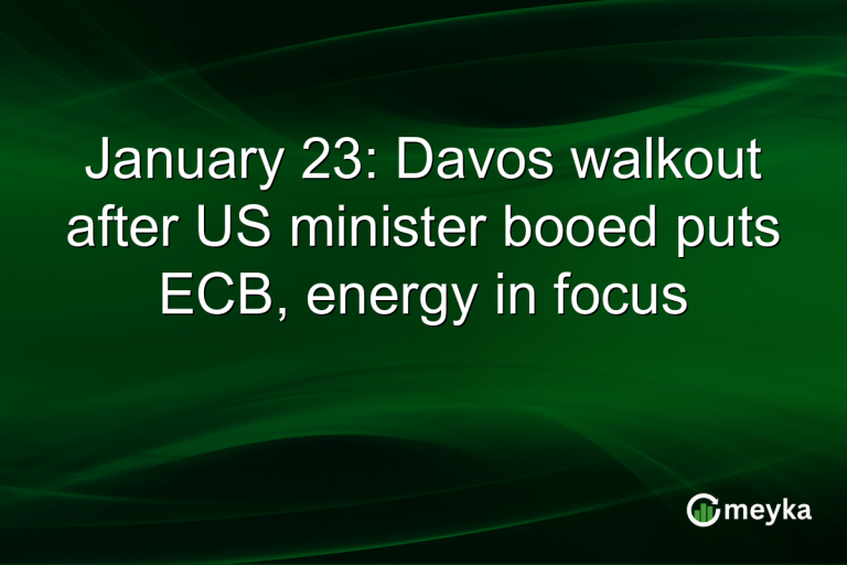 January 23: Davos walkout after US minister booed puts ECB, energy in focus