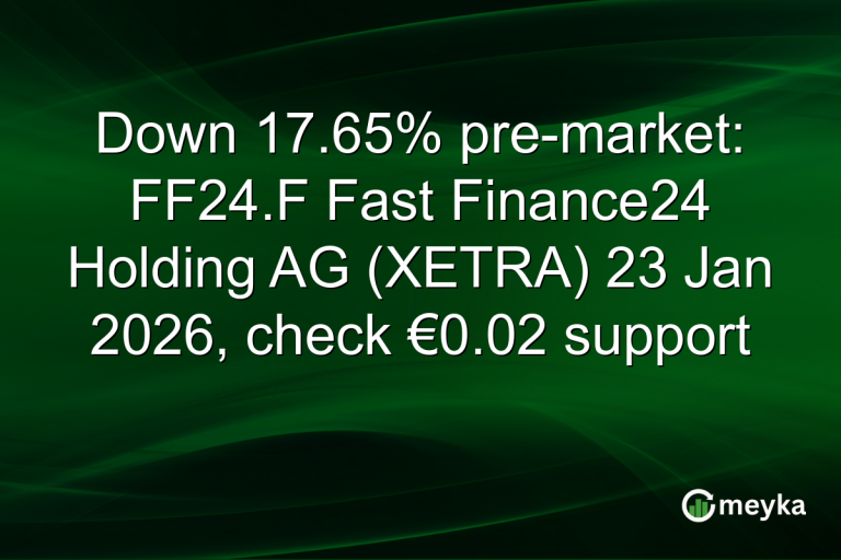 Down 17.65% pre-market: FF24.F Fast Finance24 Holding AG (XETRA) 23 Jan 2026, check €0.02 support