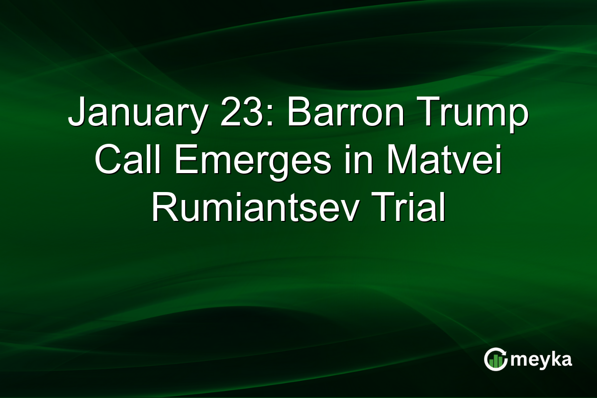 January 23: Barron Trump Call Emerges in Matvei Rumiantsev Trial