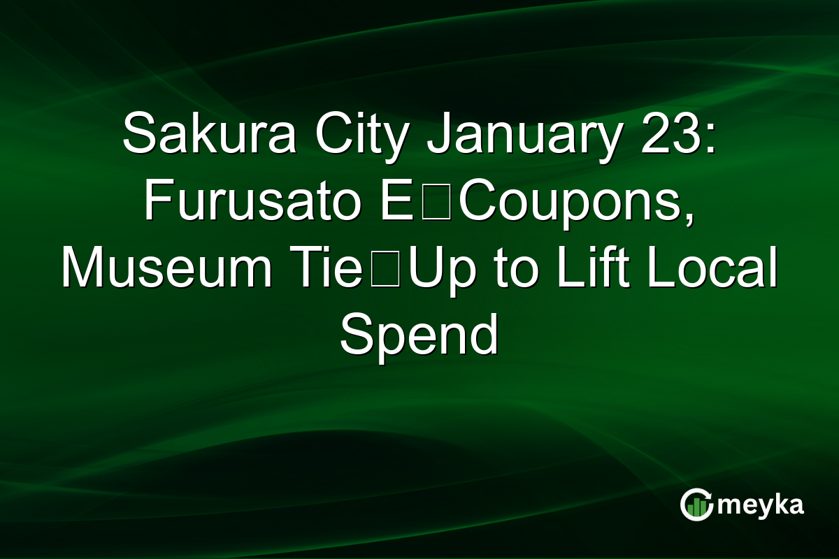 Sakura City January 23: Furusato E‑Coupons, Museum Tie‑Up to Lift Local Spend