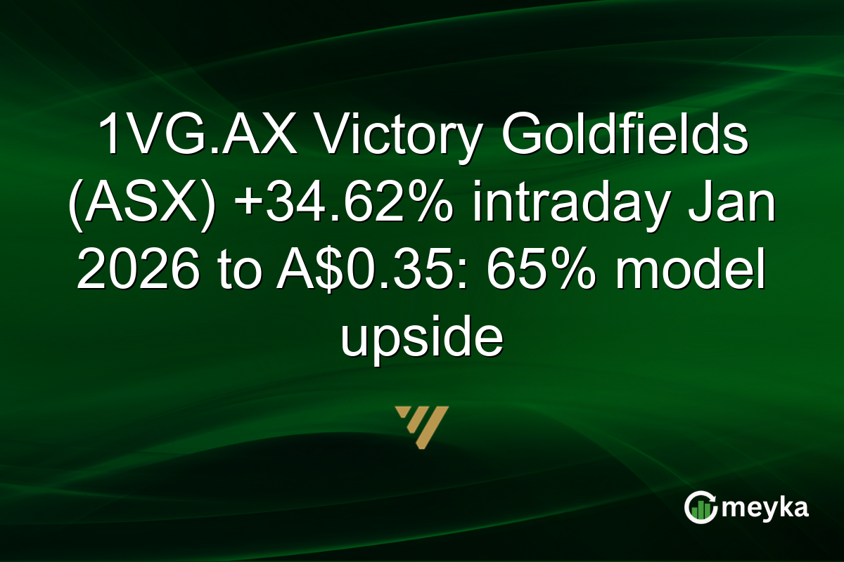 1VG.AX Victory Goldfields (ASX) +34.62% intraday Jan 2026 to A$0.35: 65% model upside