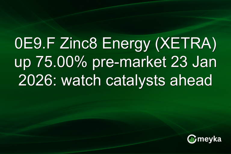 0E9.F Zinc8 Energy (XETRA) up 75.00% pre-market 23 Jan 2026: watch catalysts ahead