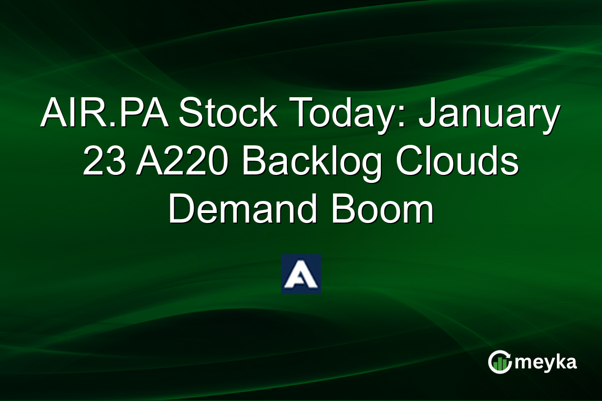 AIR.PA Stock Today: January 23 A220 Backlog Clouds Demand Boom