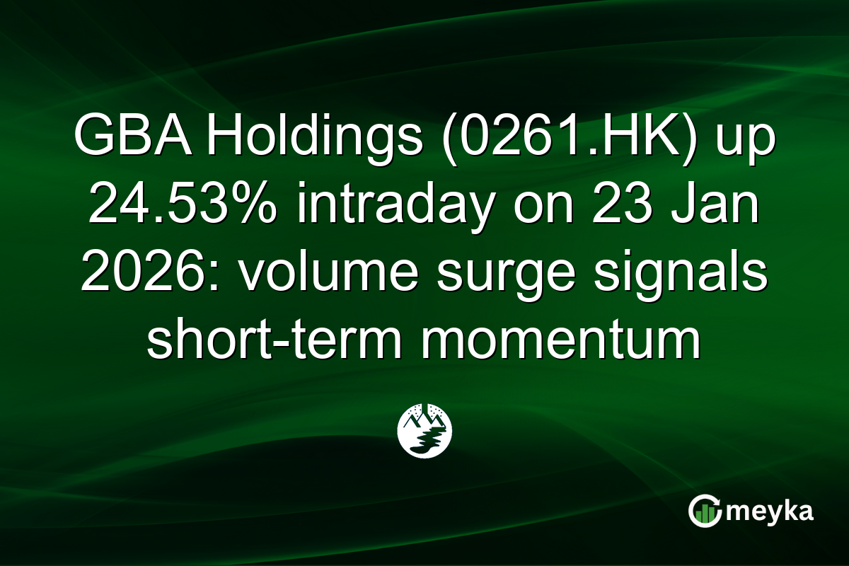 GBA Holdings (0261.HK) up 24.53% intraday on 23 Jan 2026: volume surge signals short-term momentum