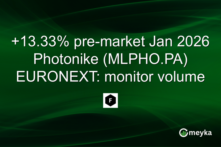 +13.33% pre-market Jan 2026 Photonike (MLPHO.PA) EURONEXT: monitor volume