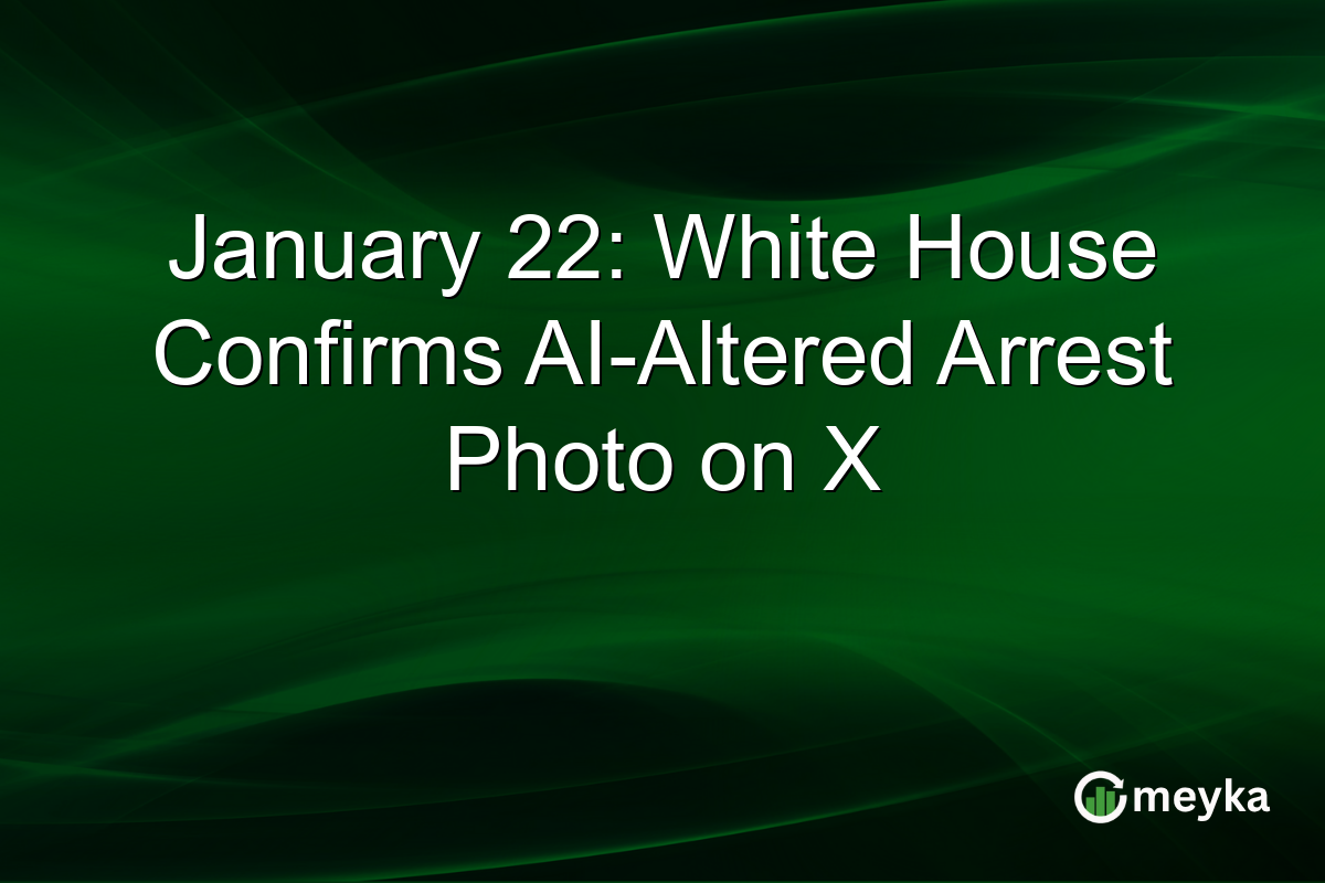 January 22: White House Confirms AI-Altered Arrest Photo on X
