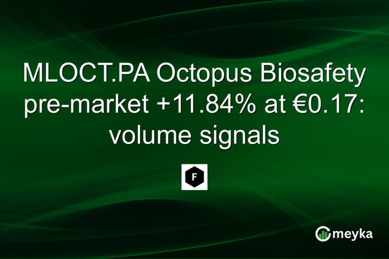 MLOCT.PA Octopus Biosafety pre-market +11.84% at €0.17: volume signals