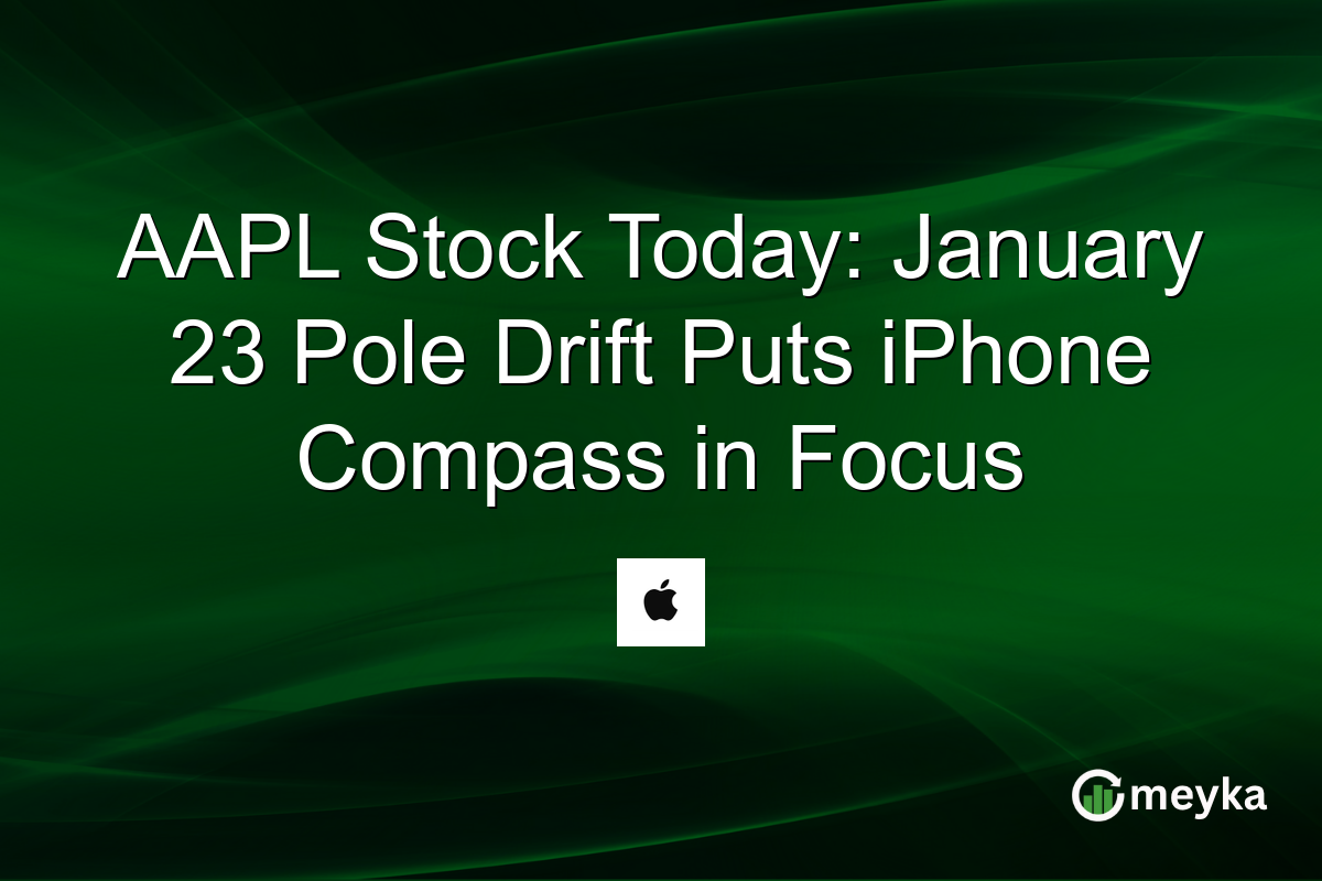 AAPL Stock Today: January 23 Pole Drift Puts iPhone Compass in Focus