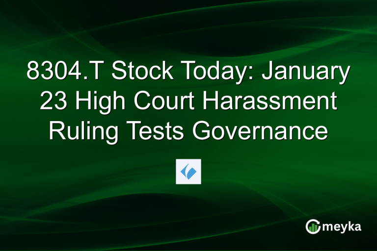8304.T Stock Today: January 23 High Court Harassment Ruling Tests Governance