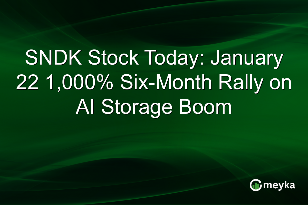 SNDK Stock Today: January 22 1,000% Six-Month Rally on AI Storage Boom