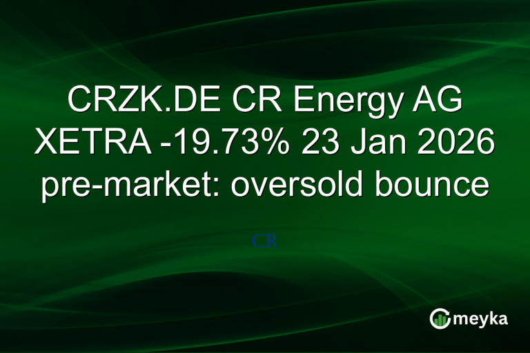 CRZK.DE CR Energy AG XETRA -19.73% 23 Jan 2026 pre-market: oversold bounce