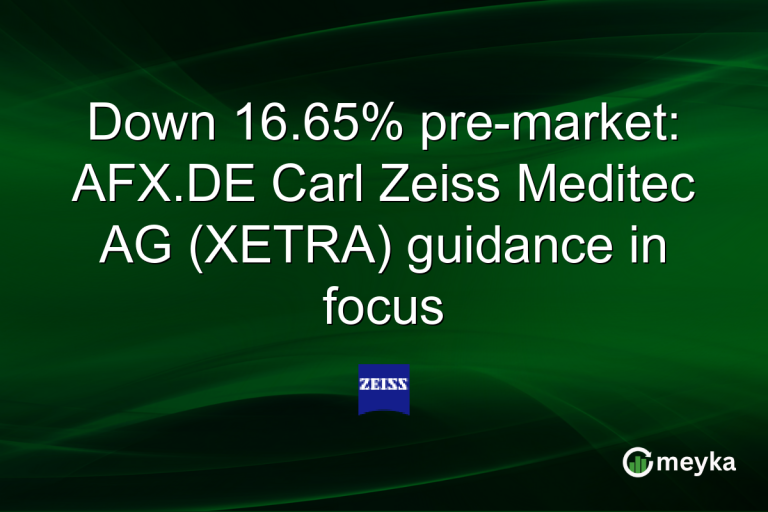 Down 16.65% pre-market: AFX.DE Carl Zeiss Meditec AG (XETRA) guidance in focus