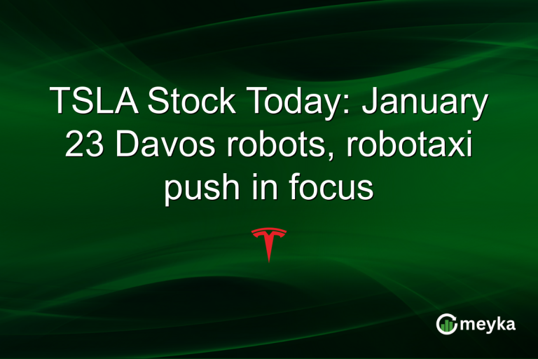 TSLA Stock Today: January 23 Davos robots, robotaxi push in focus