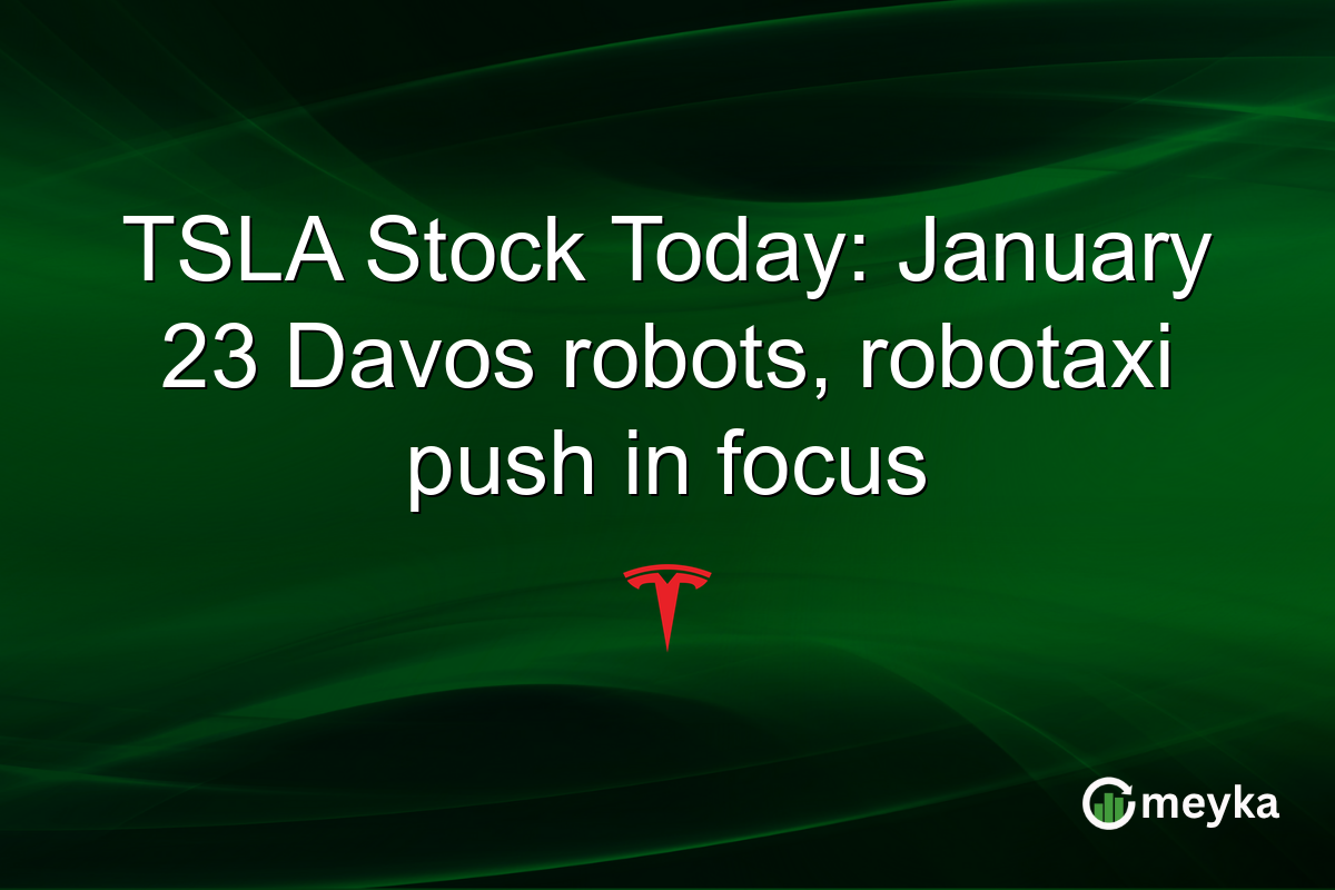 TSLA Stock Today: January 23 Davos robots, robotaxi push in focus