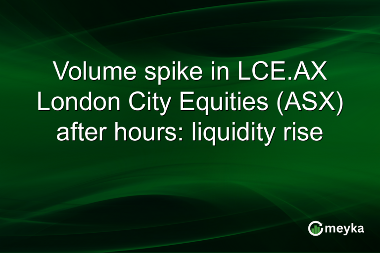 Volume spike in LCE.AX London City Equities (ASX) after hours: liquidity rise