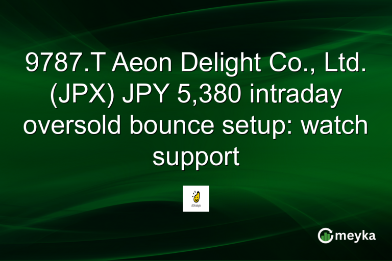 9787.T Aeon Delight Co., Ltd. (JPX) JPY 5,380 intraday oversold bounce setup: watch support