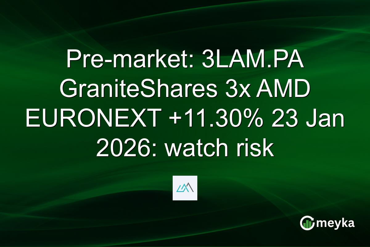 Pre-market: 3LAM.PA GraniteShares 3x AMD EURONEXT +11.30% 23 Jan 2026: watch risk