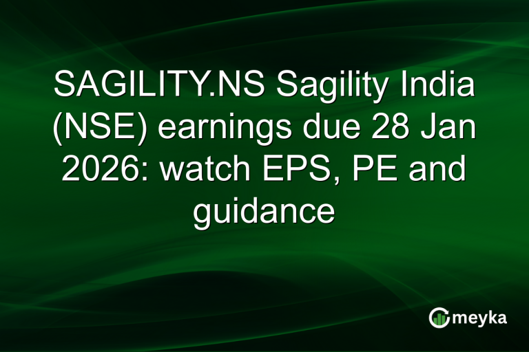 SAGILITY.NS Sagility India (NSE) earnings due 28 Jan 2026: watch EPS, PE and guidance