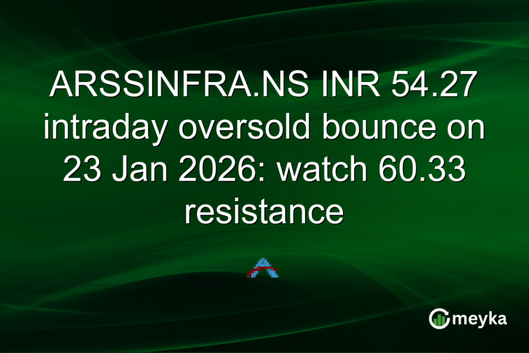 ARSSINFRA.NS INR 54.27 intraday oversold bounce on 23 Jan 2026: watch 60.33 resistance