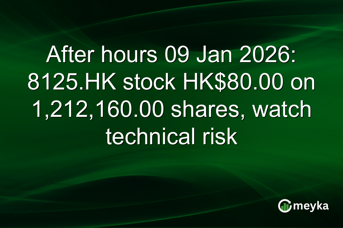 After hours 09 Jan 2026: 8125.HK stock HK$80.00 on 1,212,160.00 shares, watch technical risk
