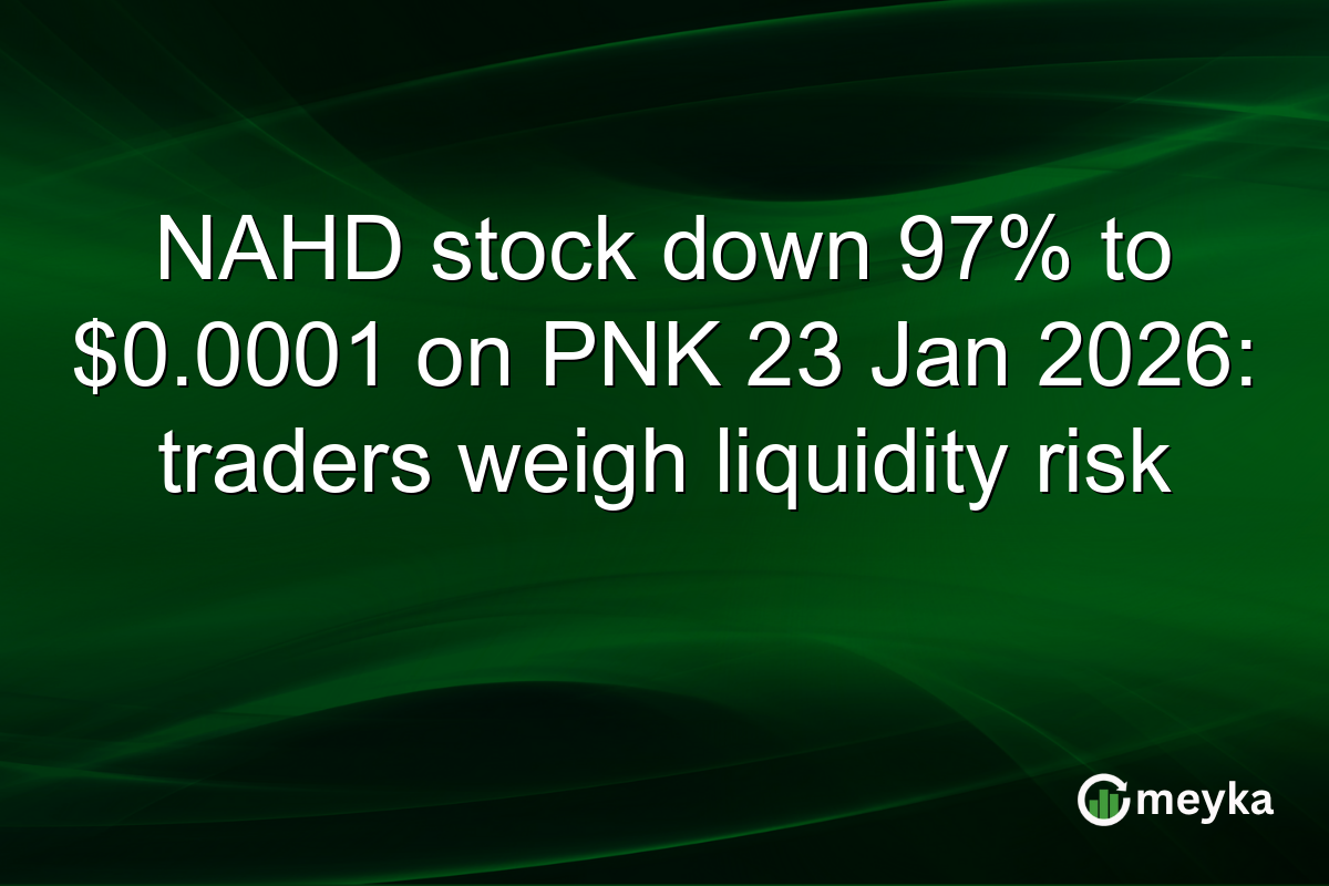 NAHD stock down 97% to $0.0001 on PNK 23 Jan 2026: traders weigh liquidity risk