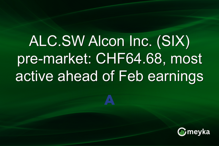 ALC.SW Alcon Inc. (SIX) pre-market: CHF64.68, most active ahead of Feb earnings