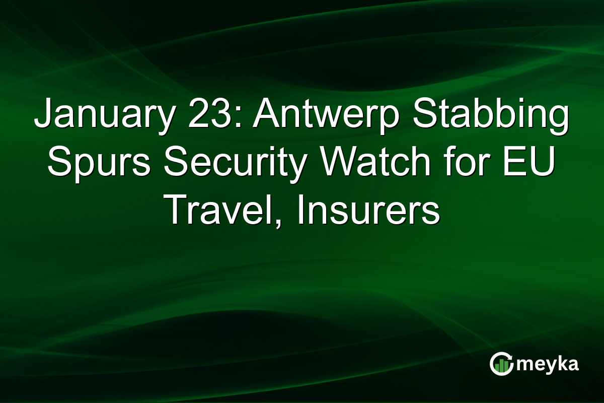 January 23: Antwerp Stabbing Spurs Security Watch for EU Travel, Insurers
