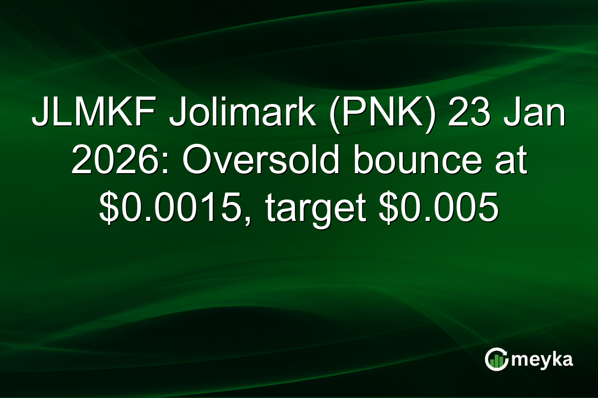 JLMKF Jolimark (PNK) 23 Jan 2026: Oversold bounce at $0.0015, target $0.005