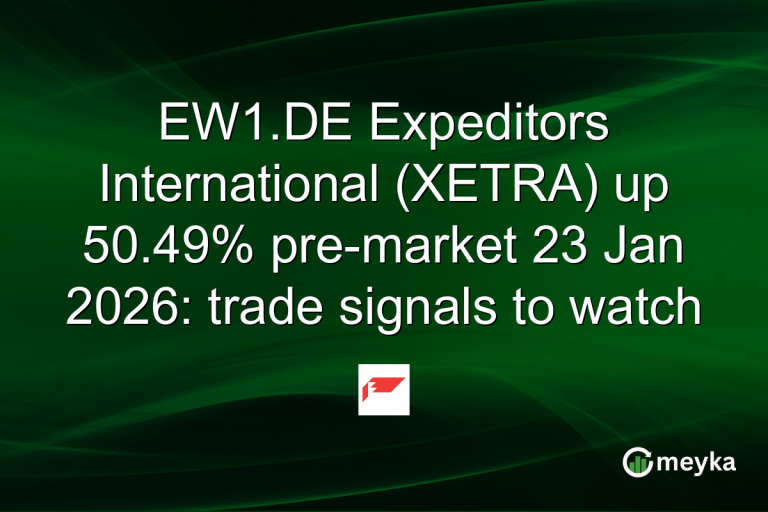EW1.DE Expeditors International (XETRA) up 50.49% pre-market 23 Jan 2026: trade signals to watch