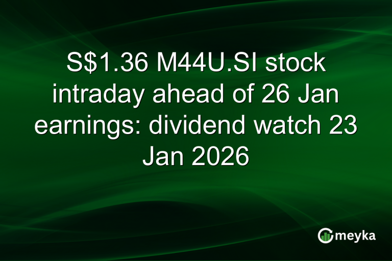 S$1.36 M44U.SI stock intraday ahead of 26 Jan earnings: dividend watch 23 Jan 2026