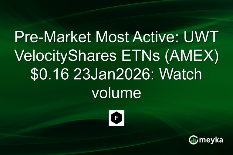 Pre-Market Most Active: UWT VelocityShares ETNs (AMEX) $0.16 23Jan2026: Watch volume