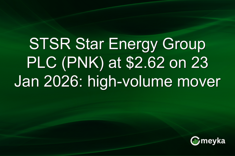 STSR Star Energy Group PLC (PNK) at $2.62 on 23 Jan 2026: high-volume mover
