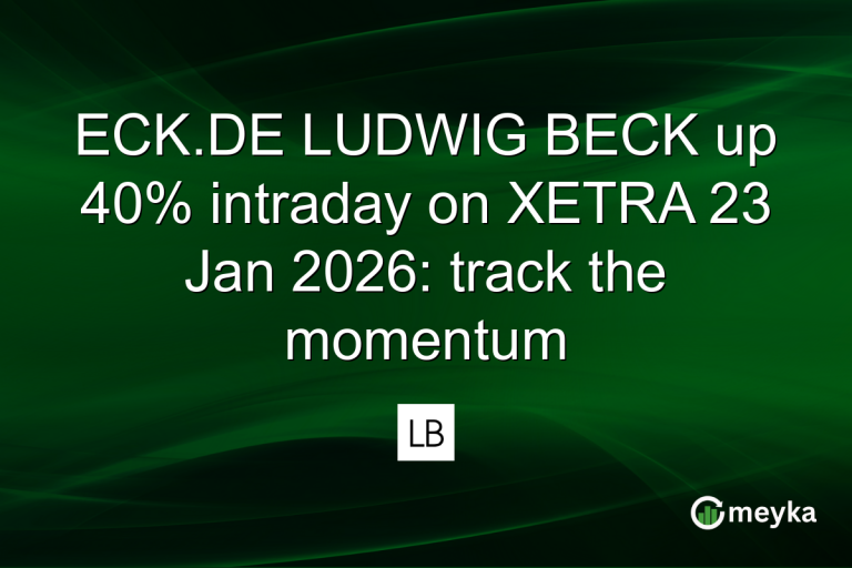ECK.DE LUDWIG BECK up 40% intraday on XETRA 23 Jan 2026: track the momentum