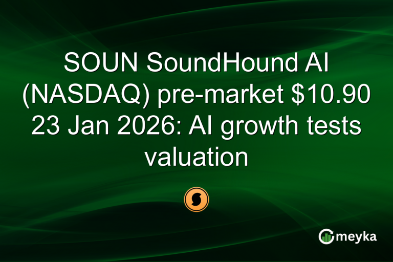 SOUN SoundHound AI (NASDAQ) pre-market $10.90 23 Jan 2026: AI growth tests valuation