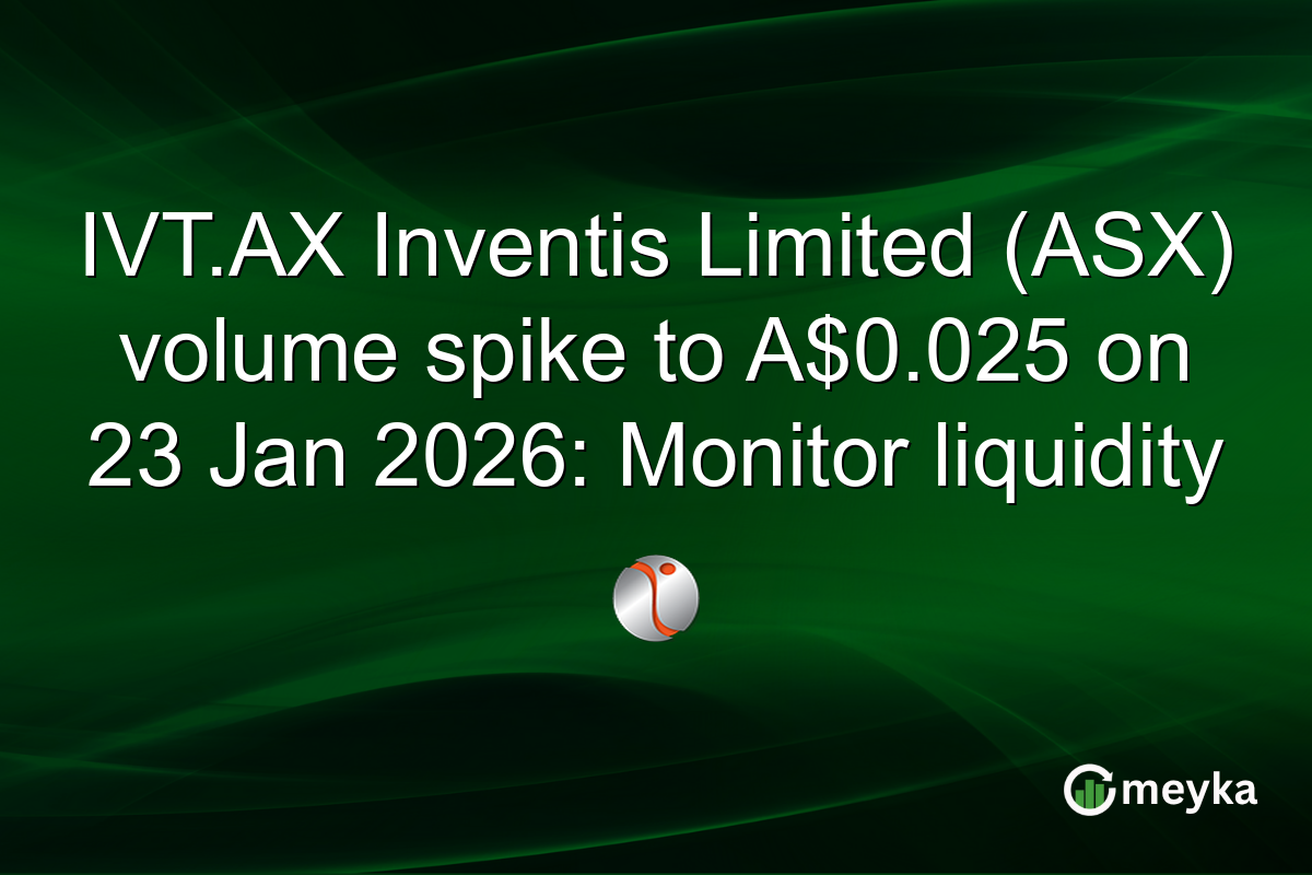 IVT.AX Inventis Limited (ASX) volume spike to A$0.025 on 23 Jan 2026: Monitor liquidity