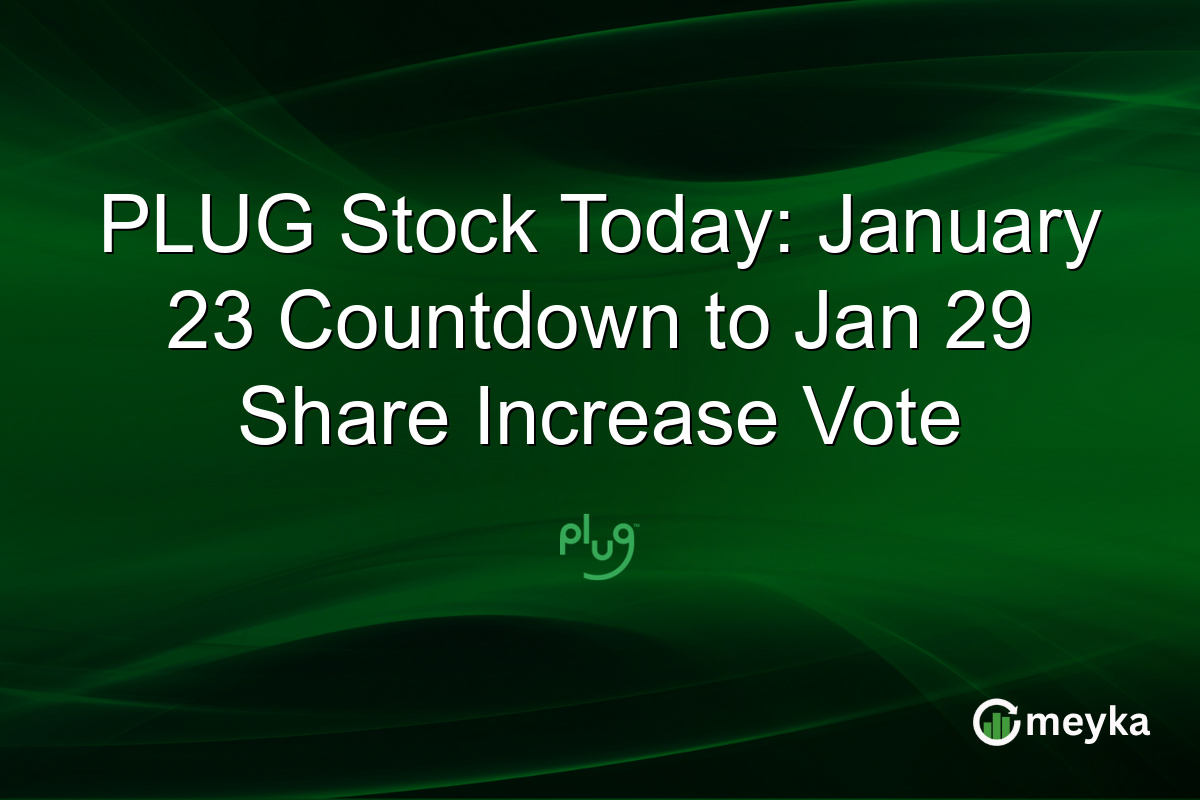 PLUG Stock Today: January 23 Countdown to Jan 29 Share Increase Vote