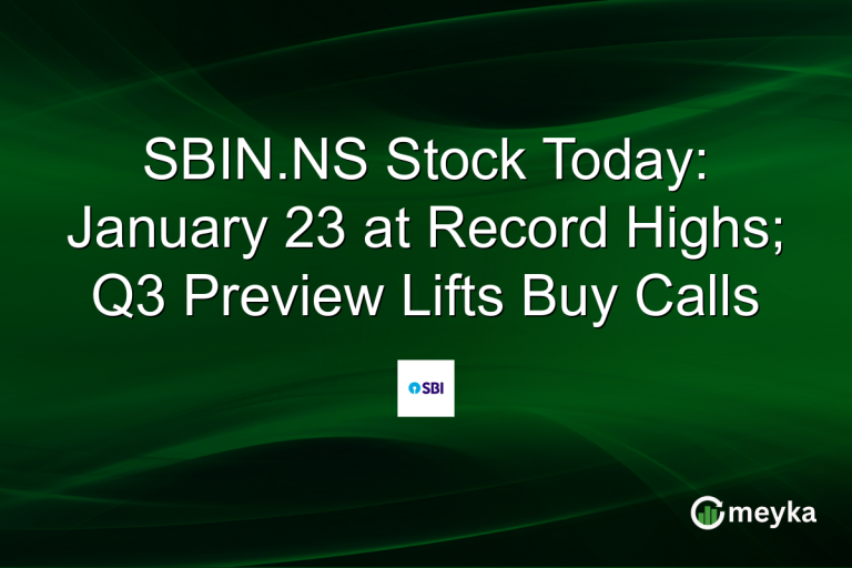 SBIN.NS Stock Today: January 23 at Record Highs; Q3 Preview Lifts Buy Calls