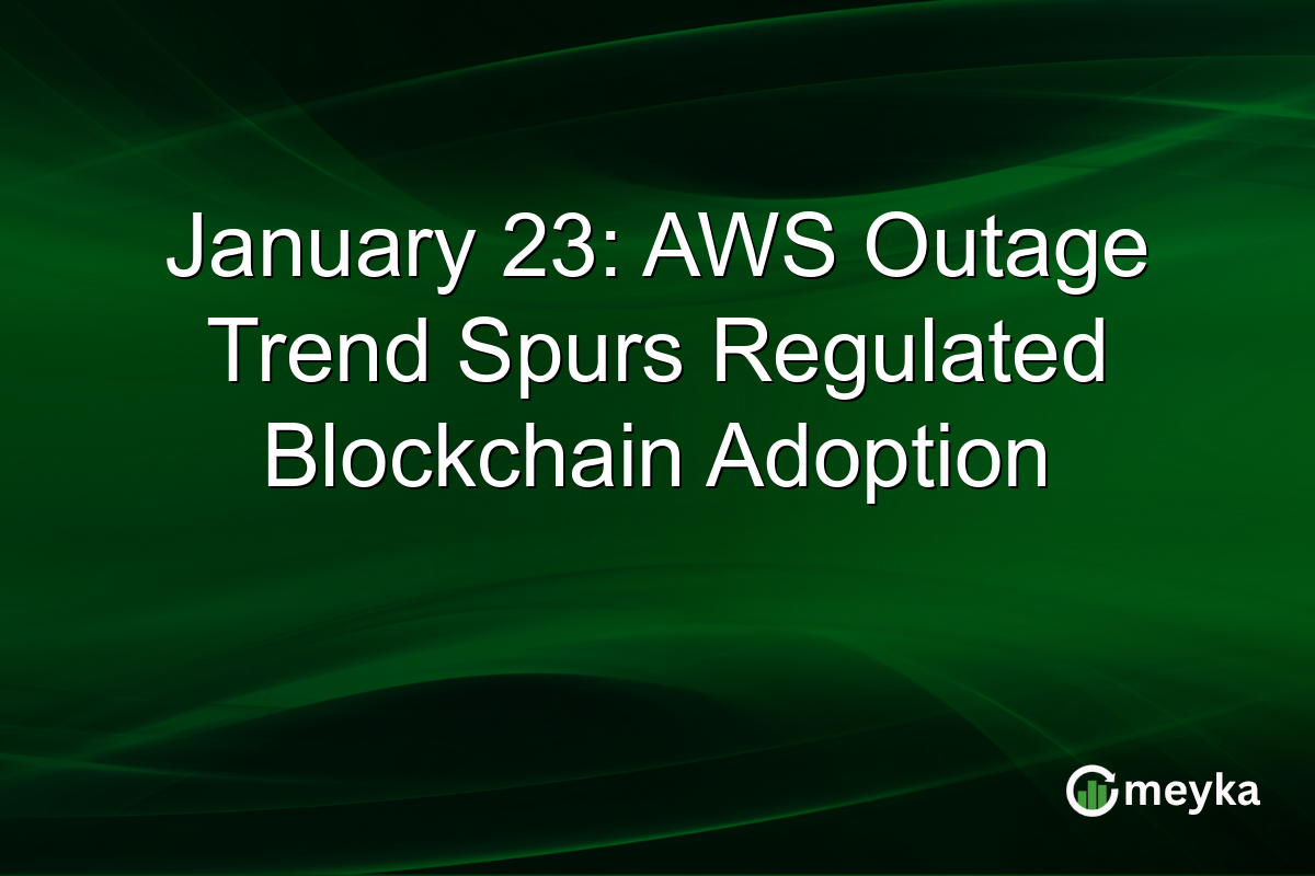 January 23: AWS Outage Trend Spurs Regulated Blockchain Adoption