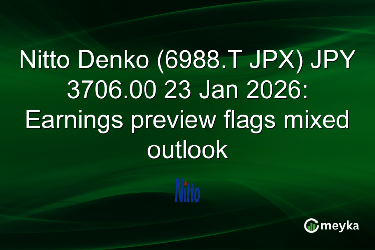 Nitto Denko (6988.T JPX) JPY 3706.00 23 Jan 2026: Earnings preview flags mixed outlook