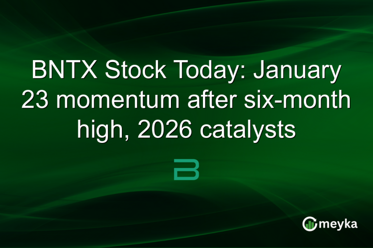BNTX Stock Today: January 23 momentum after six-month high, 2026 catalysts