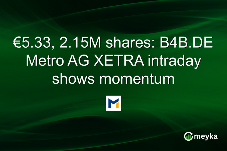 €5.33, 2.15M shares: B4B.DE Metro AG XETRA intraday shows momentum