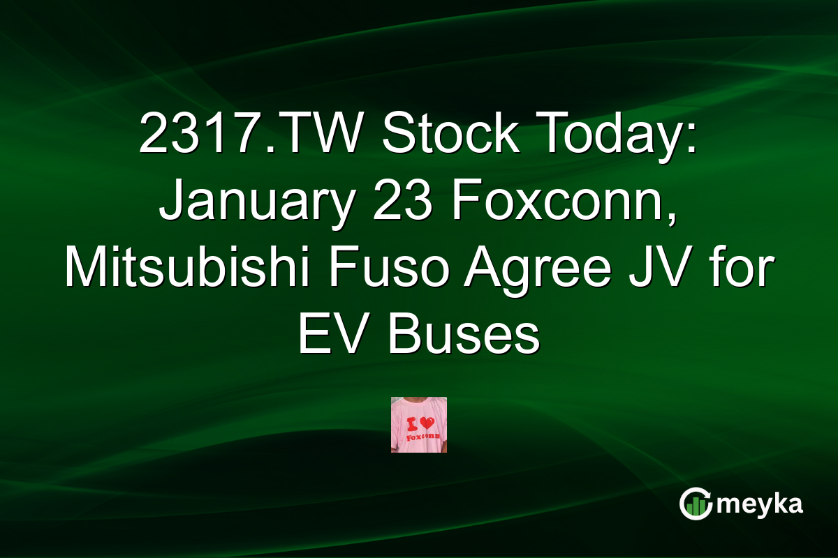 2317.TW Stock Today: January 23 Foxconn, Mitsubishi Fuso Agree JV for EV Buses