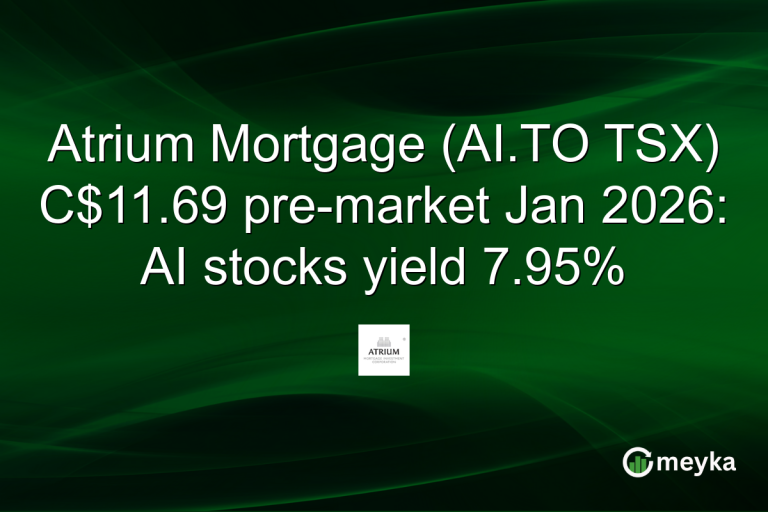 Atrium Mortgage (AI.TO TSX) C$11.69 pre-market Jan 2026: AI stocks yield 7.95%