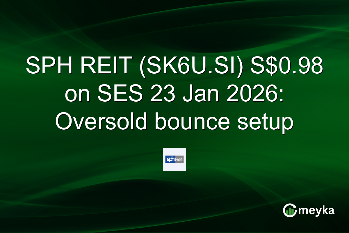 SPH REIT (SK6U.SI) S$0.98 on SES 23 Jan 2026: Oversold bounce setup