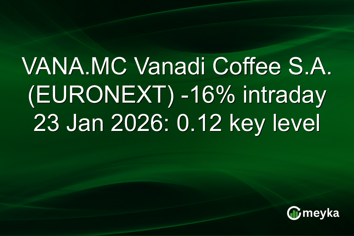 VANA.MC Vanadi Coffee S.A. (EURONEXT) -16% intraday 23 Jan 2026: 0.12 key level