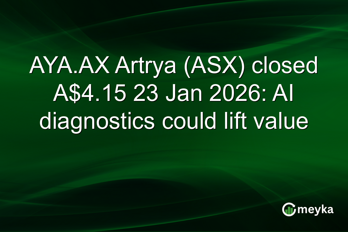 AYA.AX Artrya (ASX) closed A$4.15 23 Jan 2026: AI diagnostics could lift value