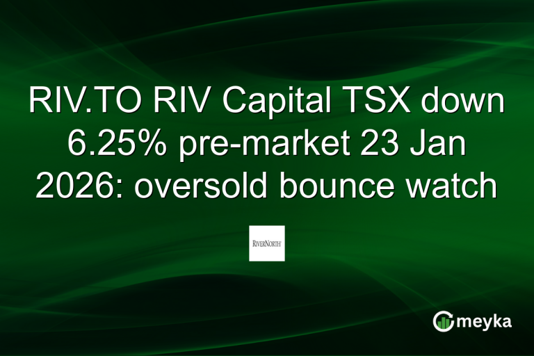 RIV.TO RIV Capital TSX down 6.25% pre-market 23 Jan 2026: oversold bounce watch
