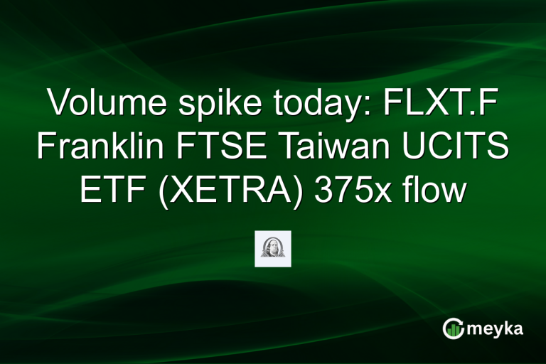 Volume spike today: FLXT.F Franklin FTSE Taiwan UCITS ETF (XETRA) 375x flow